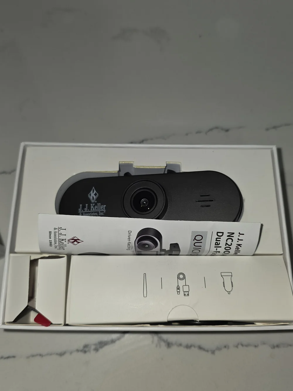 J. J. Keller NC200D Dual-Facing Dash Cam – Black